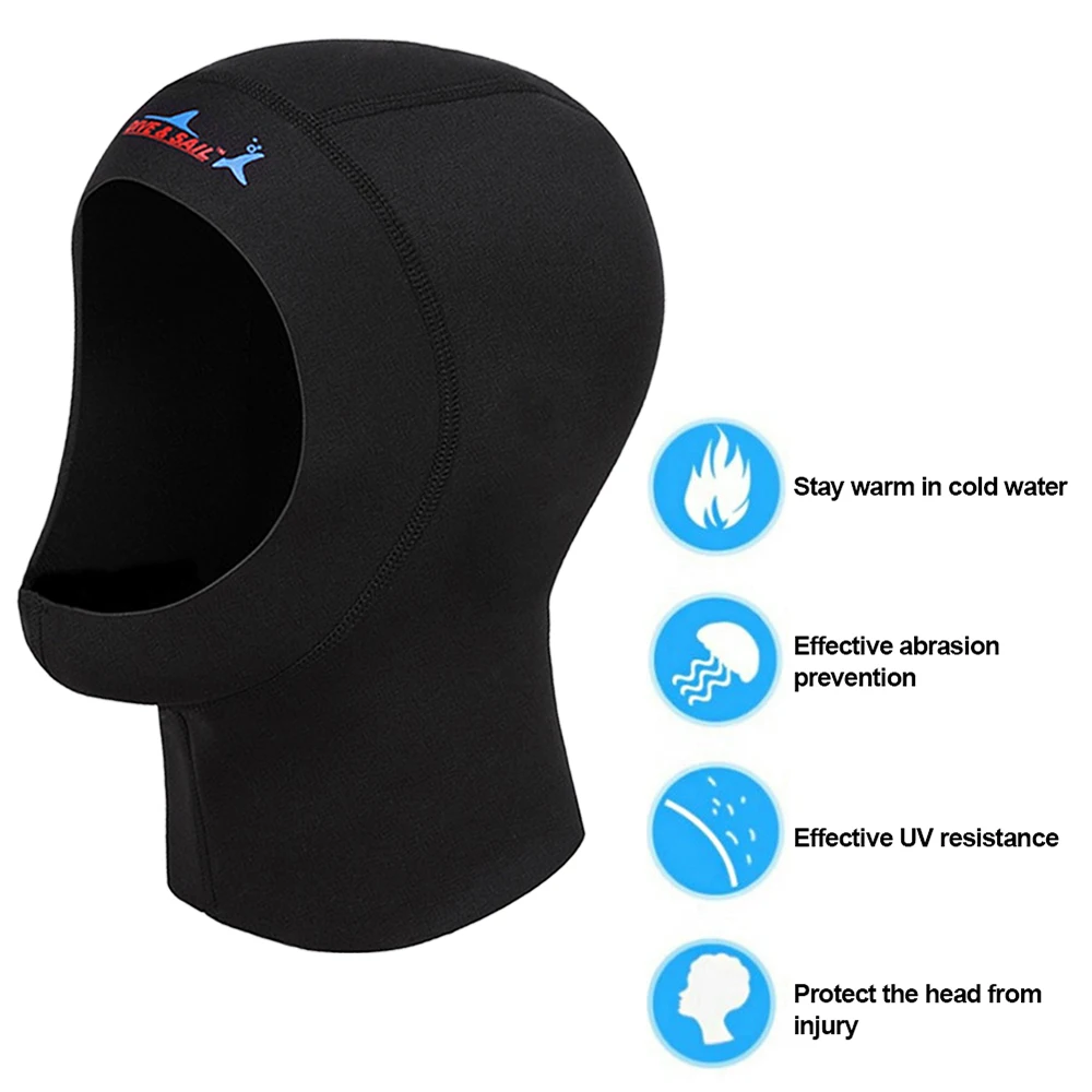 Snorkel Mask Full Face - 1mm Neopren Tauchhaube für Damen und