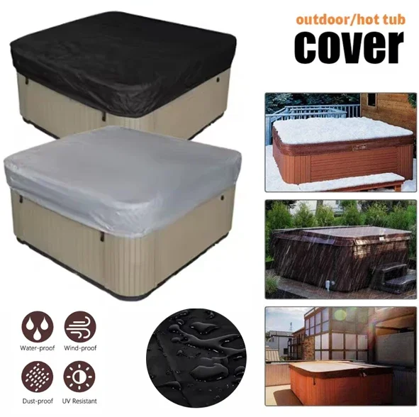 Pool Cover Waterproof - Spa-Whirlpool-Staubschutzabdeckung, wasserdichte Abdeckung für Badewanne und