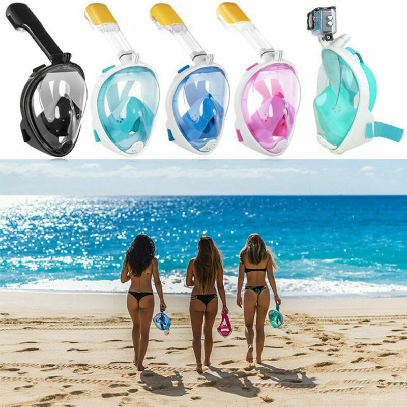 Snorkel Mask Full Face - Tauchmaske Kinder Erwachsene Schnorchelmaske Vollgesichts Trocken