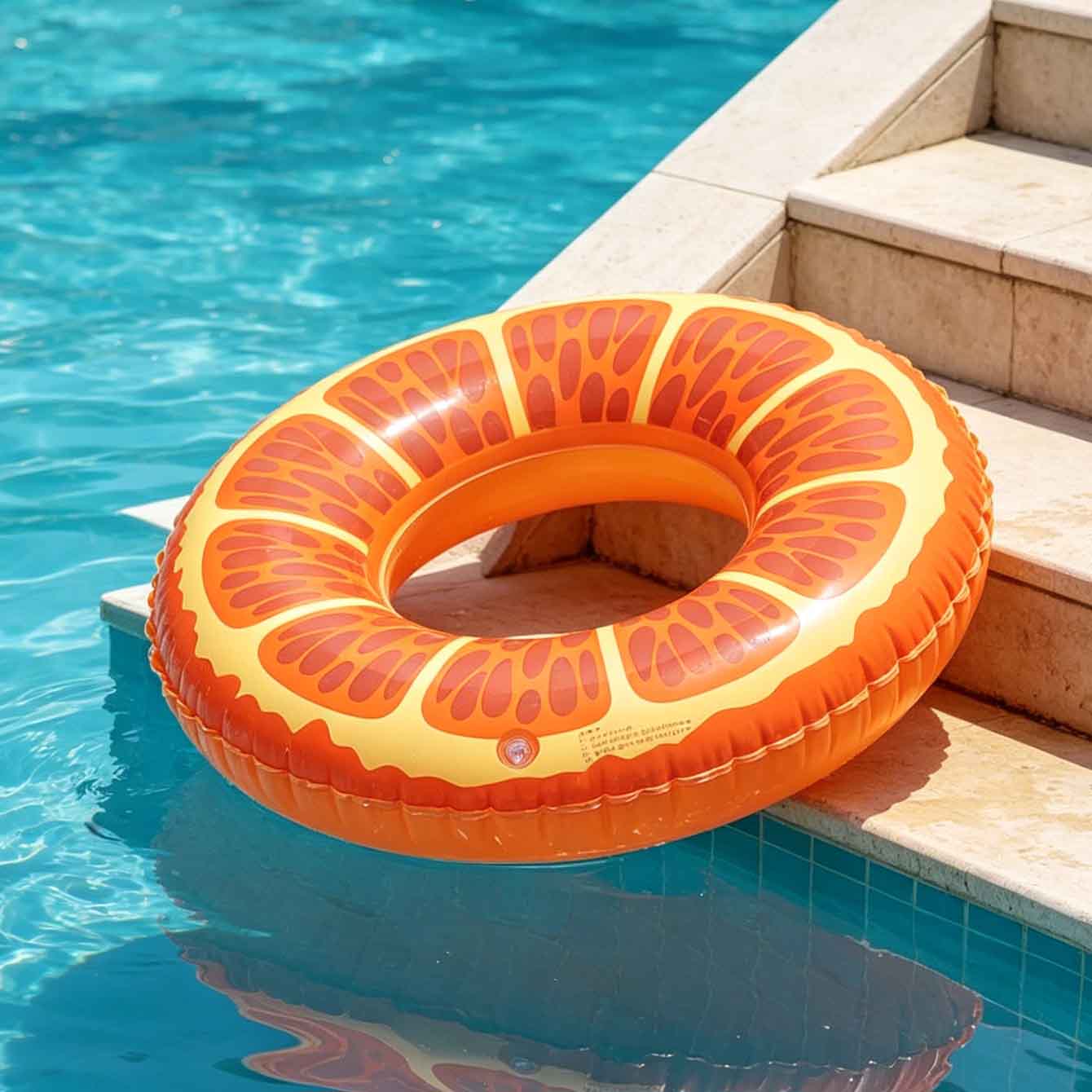1 Stück Orangenscheiben-förmig – Pool Float Ring Inflatable Bewertung und Preis