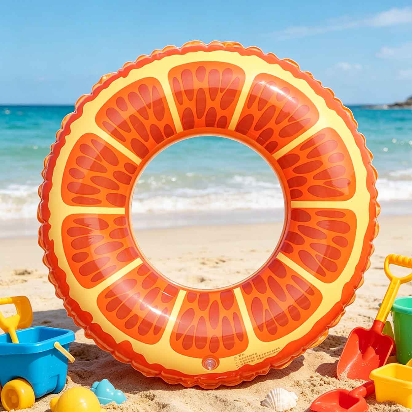 1 Stück Orangenscheiben-förmig – Pool Float Ring Inflatable Bewertung und Preis