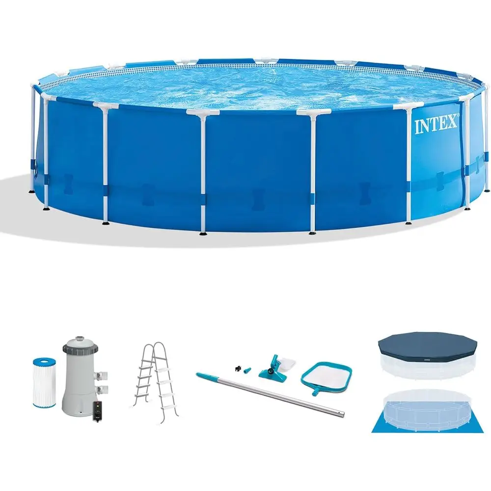 15' x 48' runder Aufstellpool- – Pool Ladder Above Ground Bewertung und Preis